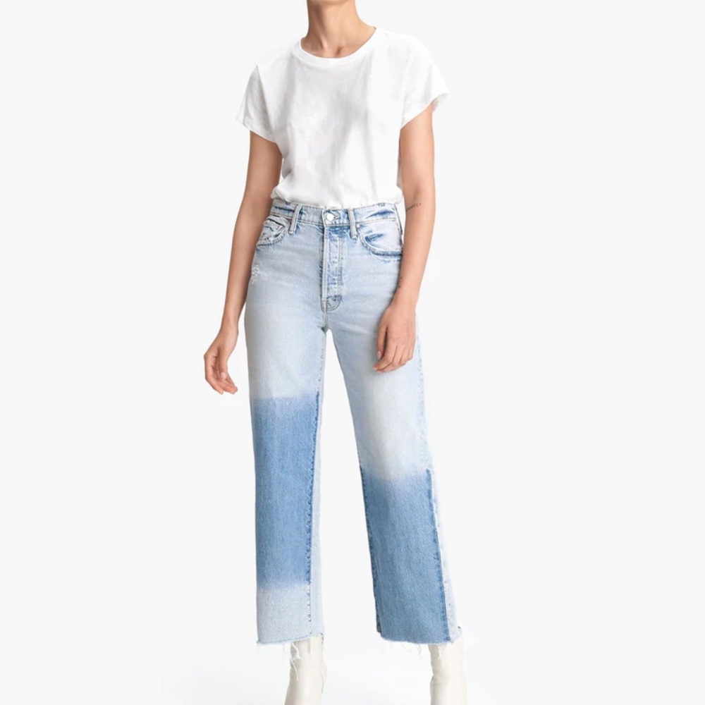 Mother jeans. The rambler ankle fray. WORN ONCE